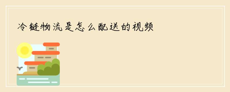 冷链物流是怎么配送的视频
