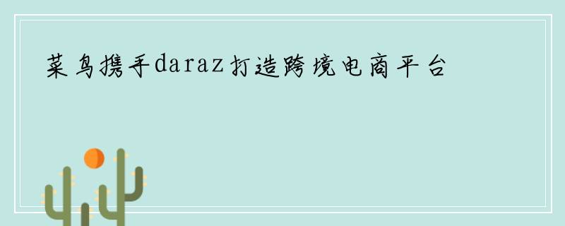 菜鸟携手daraz打造跨境电商平台