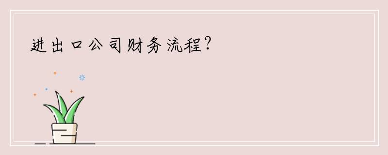 进出口公司财务流程？