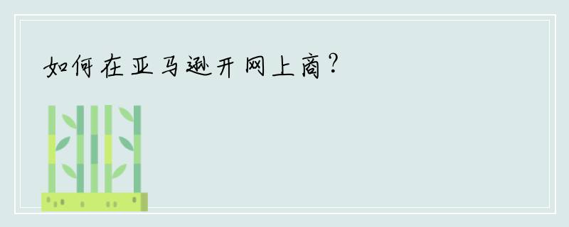 如何在亚马逊开网上商？